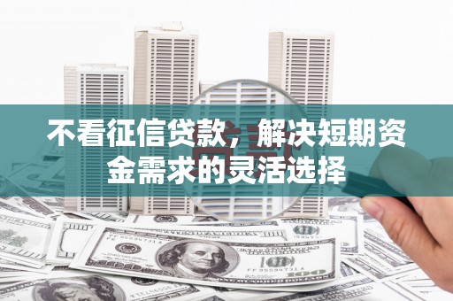盐山不看征信贷款，解决短期资金需求的灵活选择