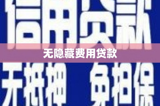 新店无隐藏费用贷款
