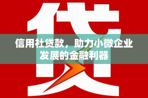 韩城信用社贷款，助力小微企业发展的金融利器