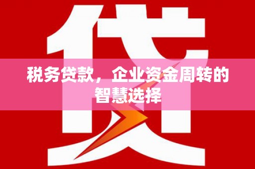 青阳税务贷款，企业资金周转的智慧选择