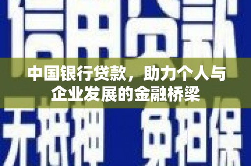 安居中国银行贷款，助力个人与企业发展的金融桥梁