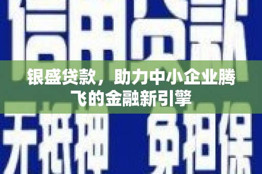 甘谷银盛贷款，助力中小企业腾飞的金融新引擎
