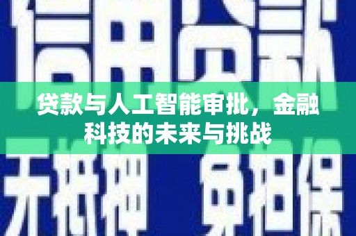 大丰贷款与人工智能审批，金融科技的未来与挑战